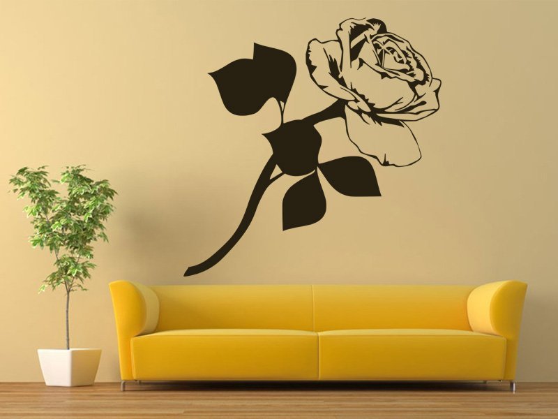 Samolepky na zeď Růže 009 - Samolepící dekorace a nálepka na stěnu