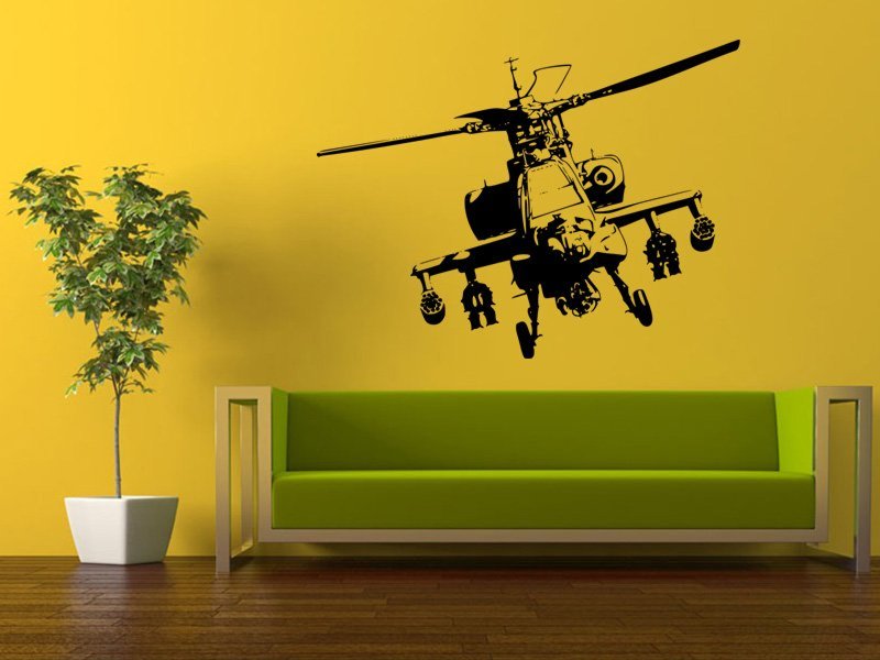 Samolepky na zeď Helikoptéra 004 - Samolepící dekorace a nálepka na stěnu