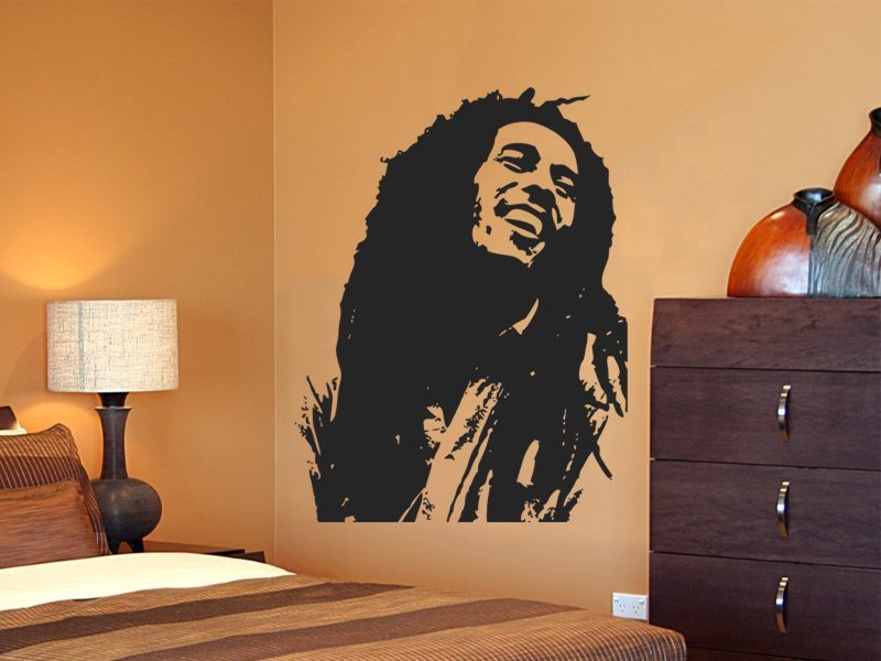 Samolepky na zeď Bob Marley 001 - Samolepící dekorace a nálepka na stěnu