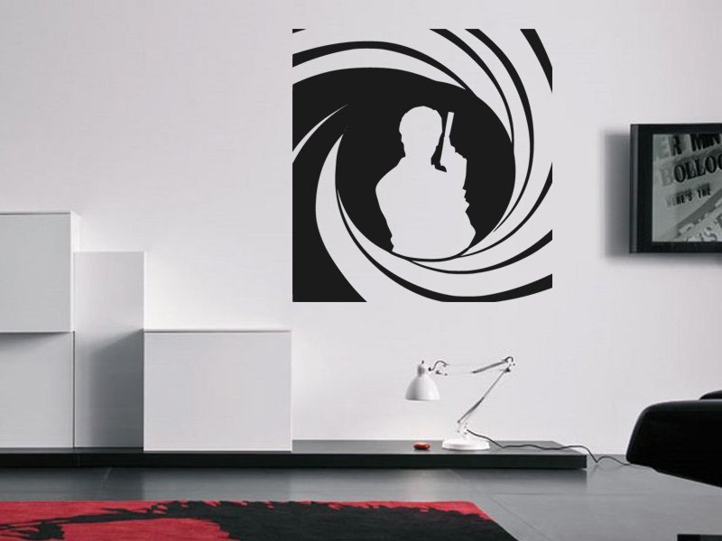 Samolepky na zeď James Bond 002 - Samolepící dekorace a nálepka na stěnu