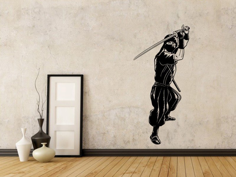 Samolepky na zeď Ninja 001 - Samolepící dekorace a nálepka na stěnu