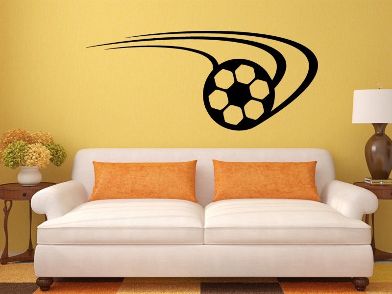 Samolepky na zeď Fotbalový míč 007 - Samolepící dekorace a nálepka na stěnu