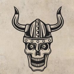 Samolepky na zeď Lebka vikingská 1218