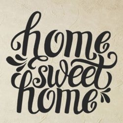 Samolepky na zeď Nápis Home Sweet Home 0624
