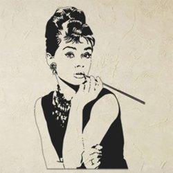 Samolepky na zeď Audrey Hepburn 1368